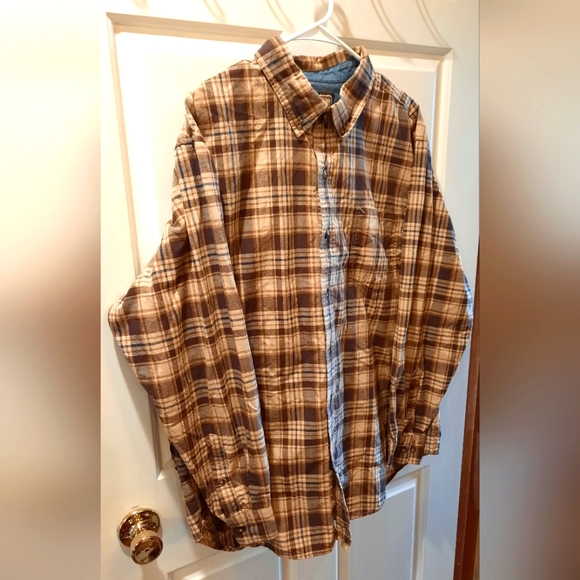 Schmidt Workwear Shirt Mens XL Brown Plaid Button Down Cotton Outdoor Streetwear - Picture 6 of 10